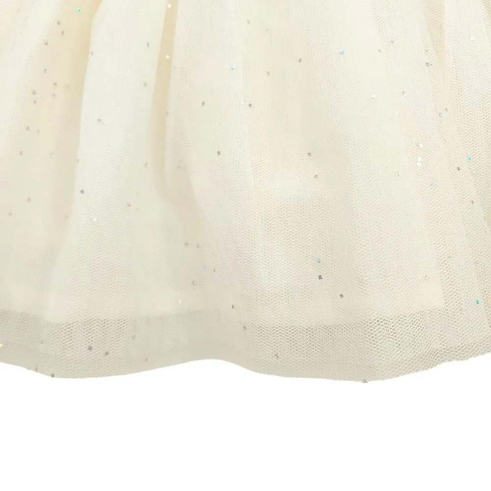 Oshkosh B'gosh Dress Baby 18 Months Pink Cream 100% Cotton Lined Tulle Unicorn